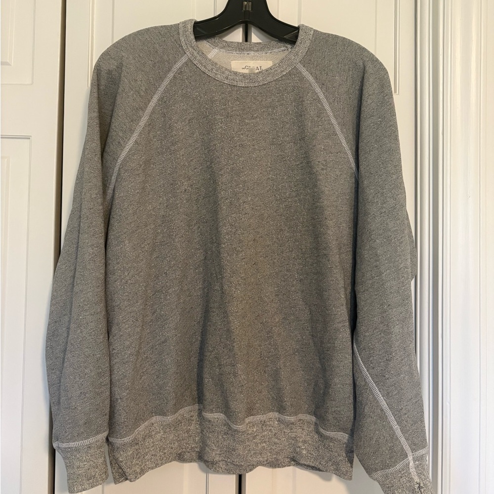 THE GREAT. Women’s Heather Gray Crewneck Sweater